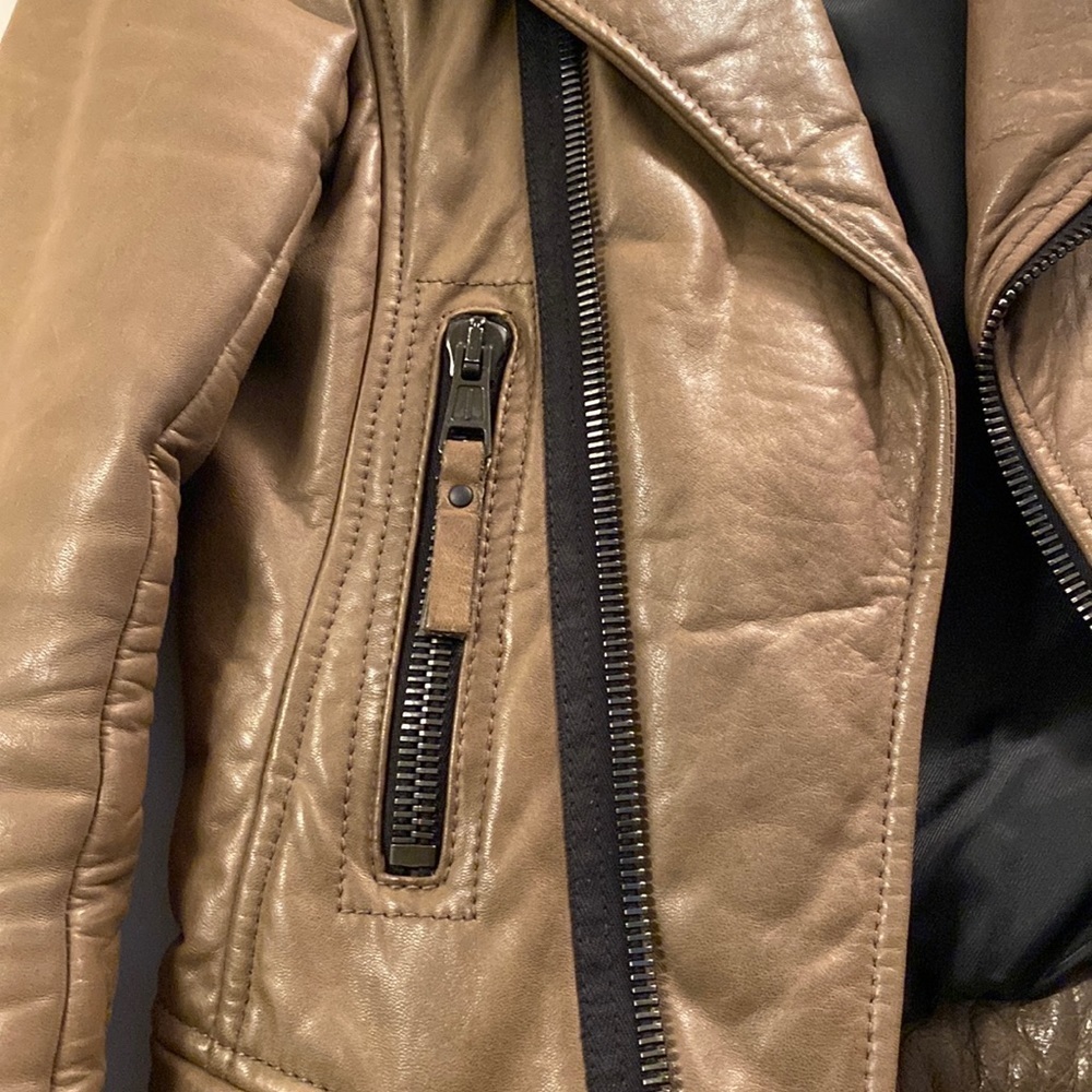 Balenciaga leather jacket lamb green/khaki Small - Picture 3 of 12